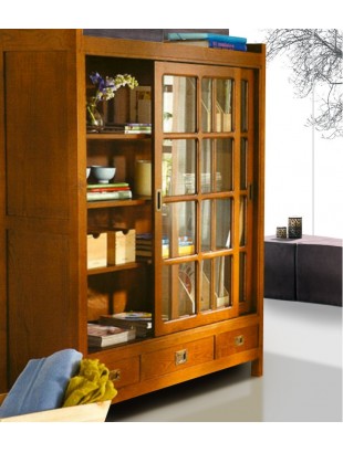 http://www.commodeetconsole.com/2862-thickbox_default/bibliotheque-antiquaire-portes-vitrees-coulissantes-tiroirs.jpg