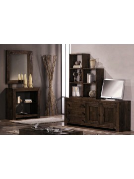 meuble tv et miroir , rustico ariana ref 2285 ref 2145 