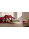Lit et tête de lit rouge Milan meuble de chambre adulte de luxe