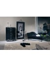 Chaise Longue Luxe Noire et miroir