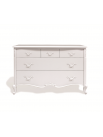 Commode 5 tiroirs blanche Glamour 