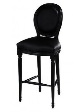 chaise de bar cuir noir