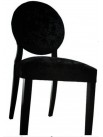 chaise velour noir 