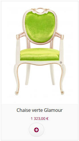 Chaise de luxe verte