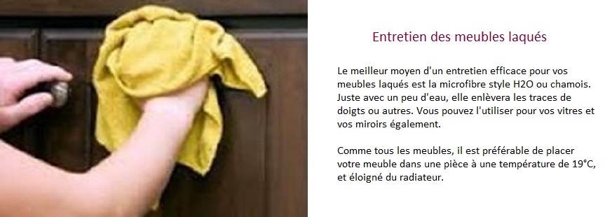 conseils entretien des meubles laqués